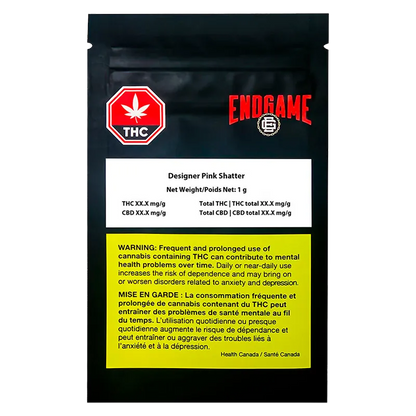 Endgame 1 g Designer Pink Shatter Concentrates