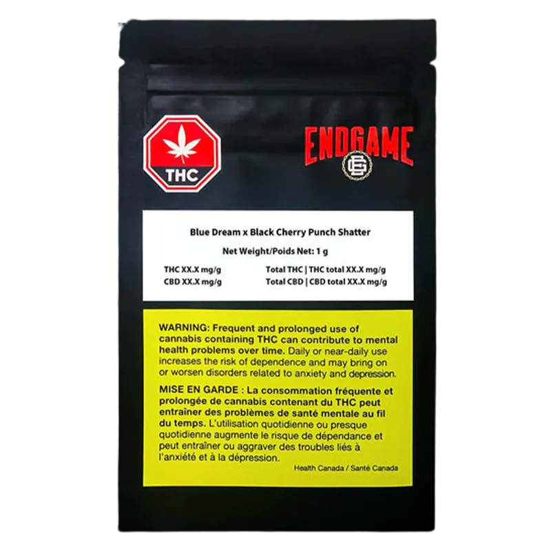 Endgame 1 g Blue Dream x Black Cherry Punch Shatter Concentrates