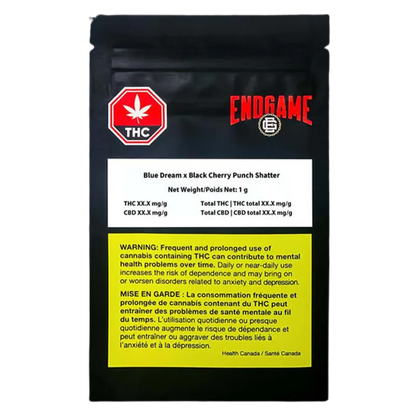 Endgame 1 g Blue Dream x Black Cherry Punch Shatter Concentrates