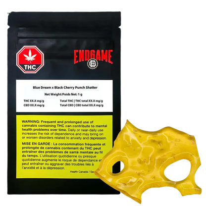 Endgame 1 g Blue Dream x Black Cherry Punch Shatter Concentrates