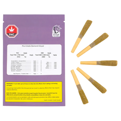 Virtue Cannabis 2.5 g Grapple Infused PR 5 x 0.5 g Pre-Rolls