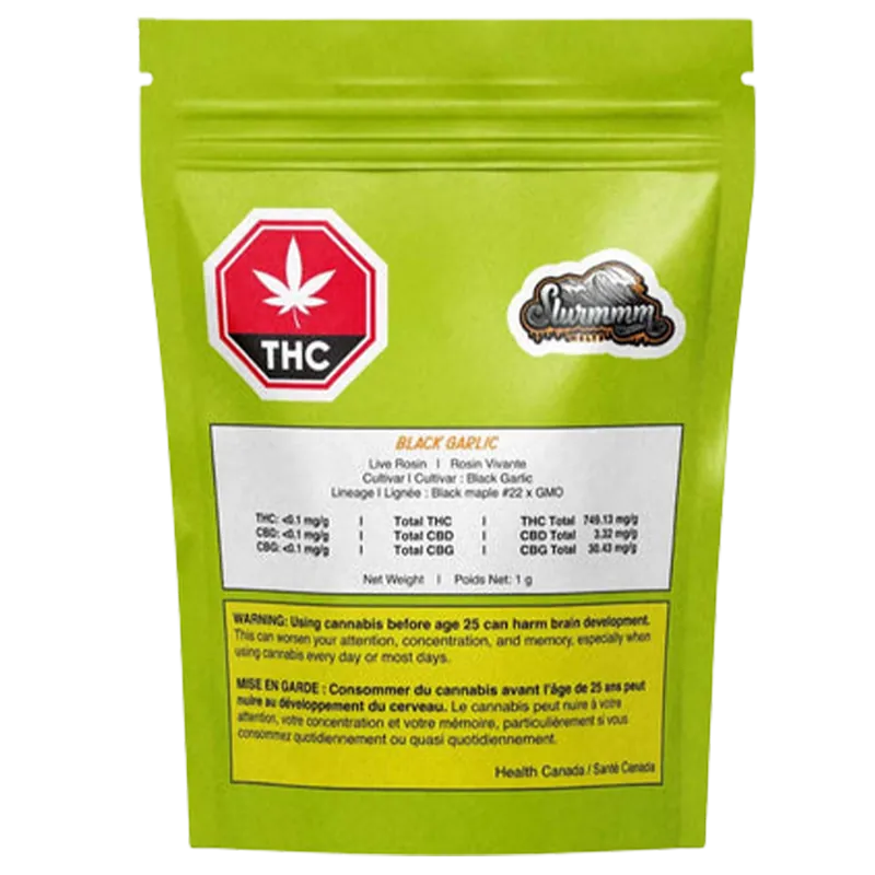 Slurmmm Melts 1 g Black Garlic Live Rosin Concentrates
