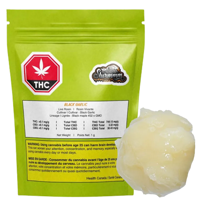 Slurmmm Melts 1 g Black Garlic Live Rosin Concentrates