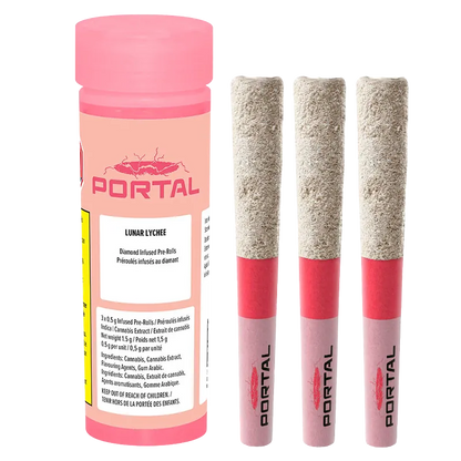 Portal 1.5 g Lunar Lychee Diamond Infused PR 3 x 0.5 g Pre-Rolls