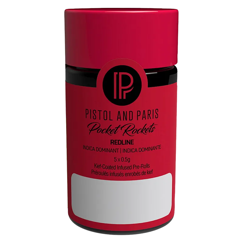Pistol and Paris 2.5 g Pocket Rockets Redline Infused PR 5 x 0.5 g Pre-Rolls