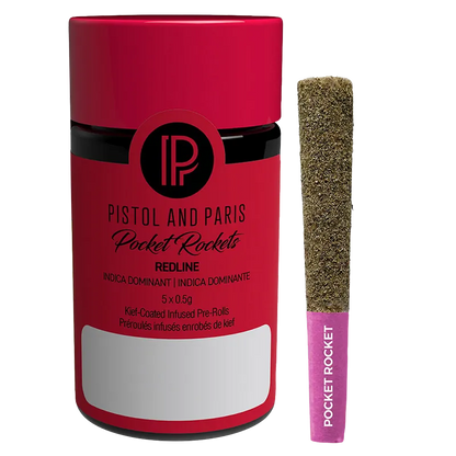 Pistol and Paris 2.5 g Pocket Rockets Redline Infused PR 5 x 0.5 g Pre-Rolls