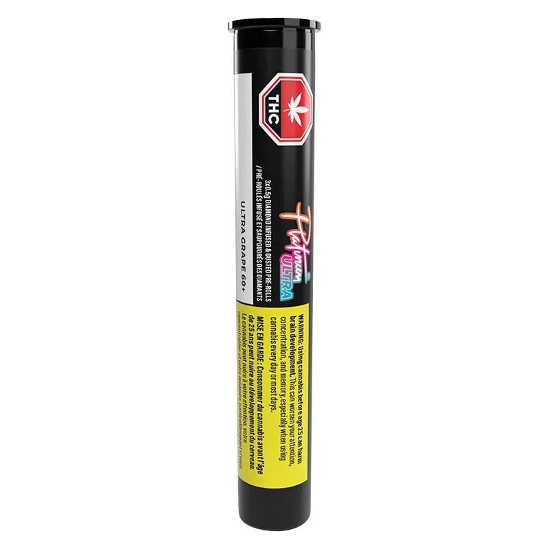 Platinum 1.5 g Ultra Grape Diamond Infused PR 3 x 0.5 g Pre-Rolls
