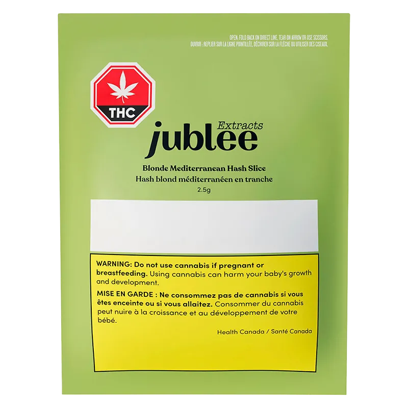 Jublee Extracts 2.5 g Blonde Mediterranean Hash Slice Concentrates