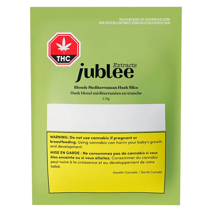 Jublee Extracts 2.5 g Blonde Mediterranean Hash Slice Concentrates