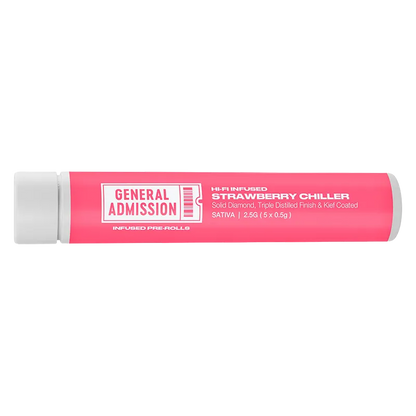 General Admission 2.5 g Strawberry Chiller Hi-Fi Diamond Infused PR 5 x 0.5 g Pre-Rolls