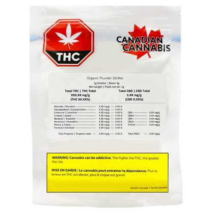 Canadian Cannabis 1 g Thunder Zkittlez Shatter Concentrates