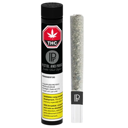 Pistol and Paris 1.5 g Permanent OG Bubble Hash Infused PR 1 x 1.5 g Pre-Rolls