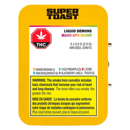 Super Toast 2.5 g Liquid Demons Mash-Ups Mixer Infused PR 5 x 0.5 g Pre-Rolls