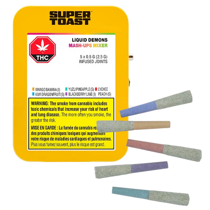 Super Toast 2.5 g Liquid Demons Mash-Ups Mixer Infused PR 5 x 0.5 g Pre-Rolls