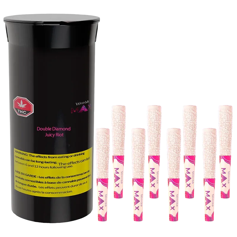 Weed Me Max 2.8 g Double Diamond Juicy Riot Infused PR 8 x 0.35 g Pre-Rolls