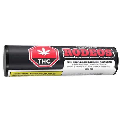 3Saints 1.5 g Kush Cks Rodeos Triple Infused PR 3 x 0.5 g Pre-Rolls