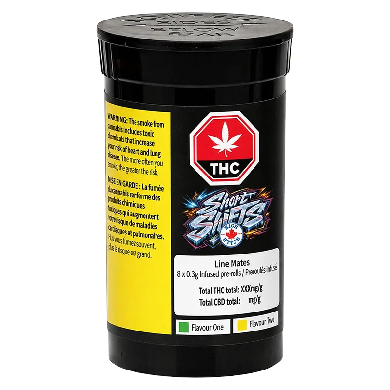 High Stick 2.4 g Short Shifts Linemates Infused PR 8 x 0.3 g Pre-Rolls