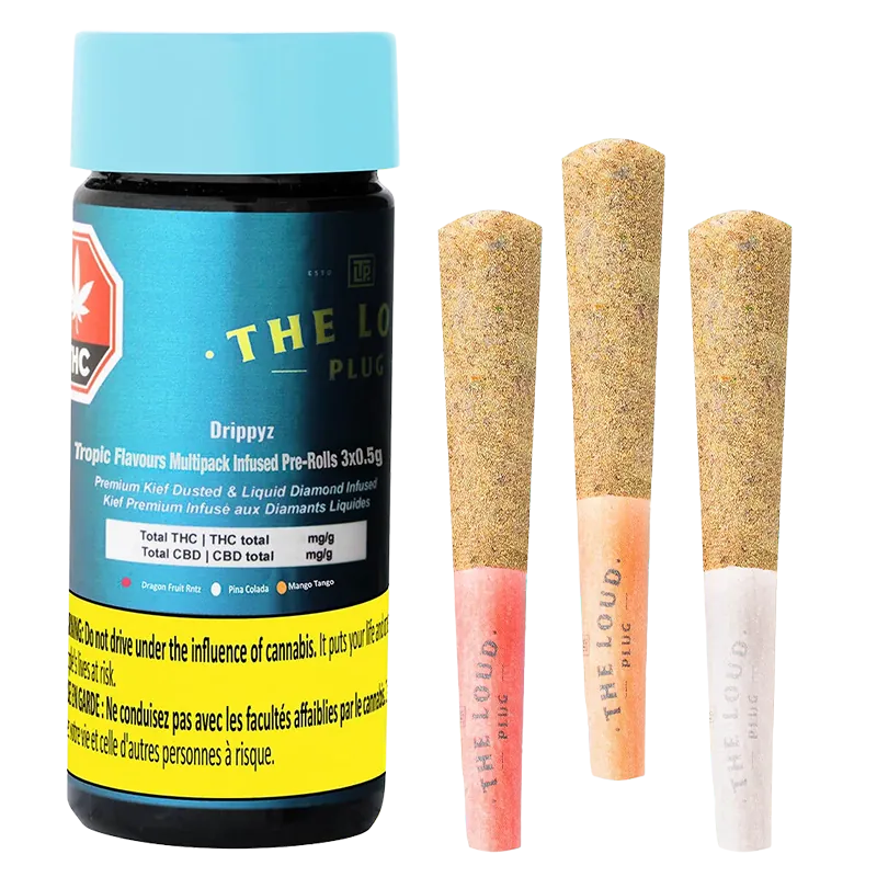 The Loud Plug 1.5 g Drippyz Tropic Flavours Multipack Infused PR 3 x 0.5 g Pre-Rolls