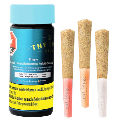 The Loud Plug 1.5 g Drippyz Tropic Flavours Multipack Infused PR 3 x 0.5 g Pre-Rolls