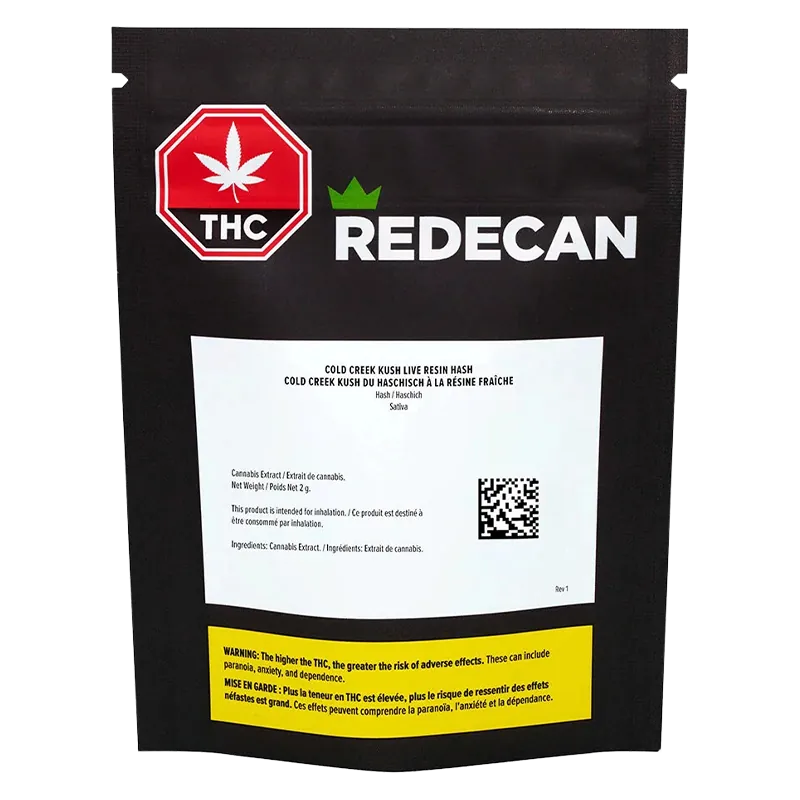 Concentrates 2 g Cold Creek Kush Live Resin Hash Redecan