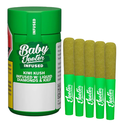 Pre-Rolls 2.5 g Baby Jeeter Kiwi Kush Infused PR 5 x 0.5 g Jeeter