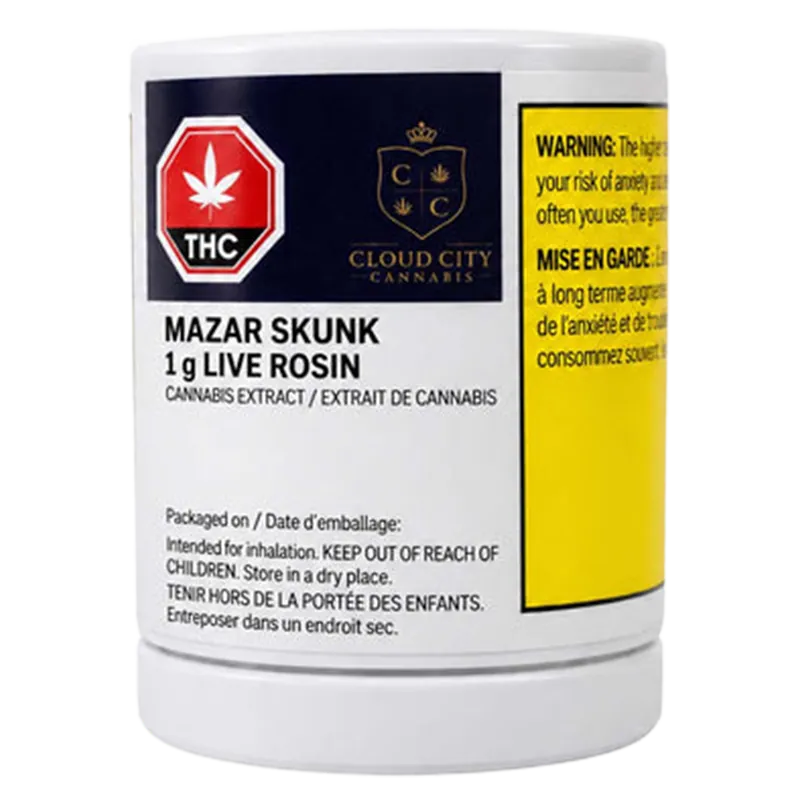 Cloud City Cannabis 1 g Mazar Skunk Live Rosin Concentrates
