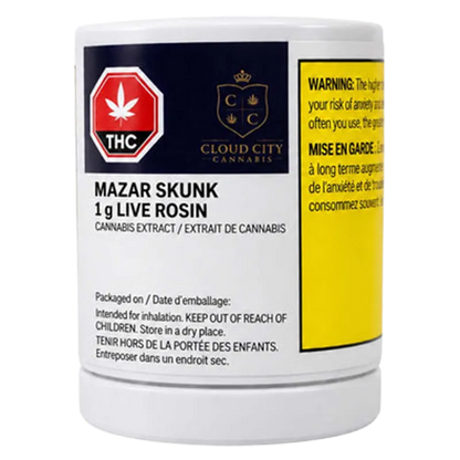 Cloud City Cannabis 1 g Mazar Skunk Live Rosin Concentrates