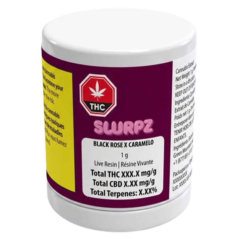 SlurpZ 1 g Black Rose x Caramelo Live Resin Concentrates
