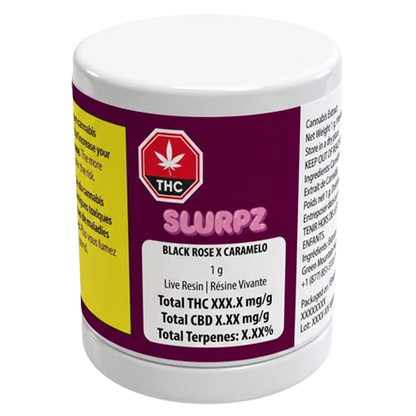 SlurpZ 1 g Black Rose x Caramelo Live Resin Concentrates