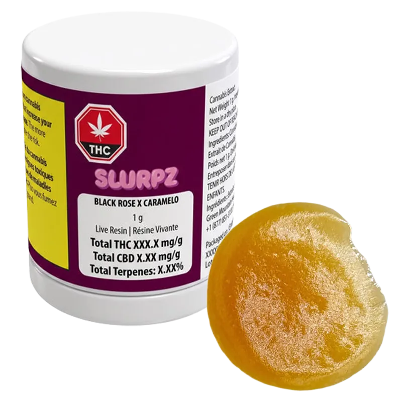 SlurpZ 1 g Black Rose x Caramelo Live Resin Concentrates