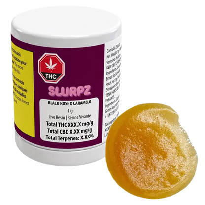 SlurpZ 1 g Black Rose x Caramelo Live Resin Concentrates