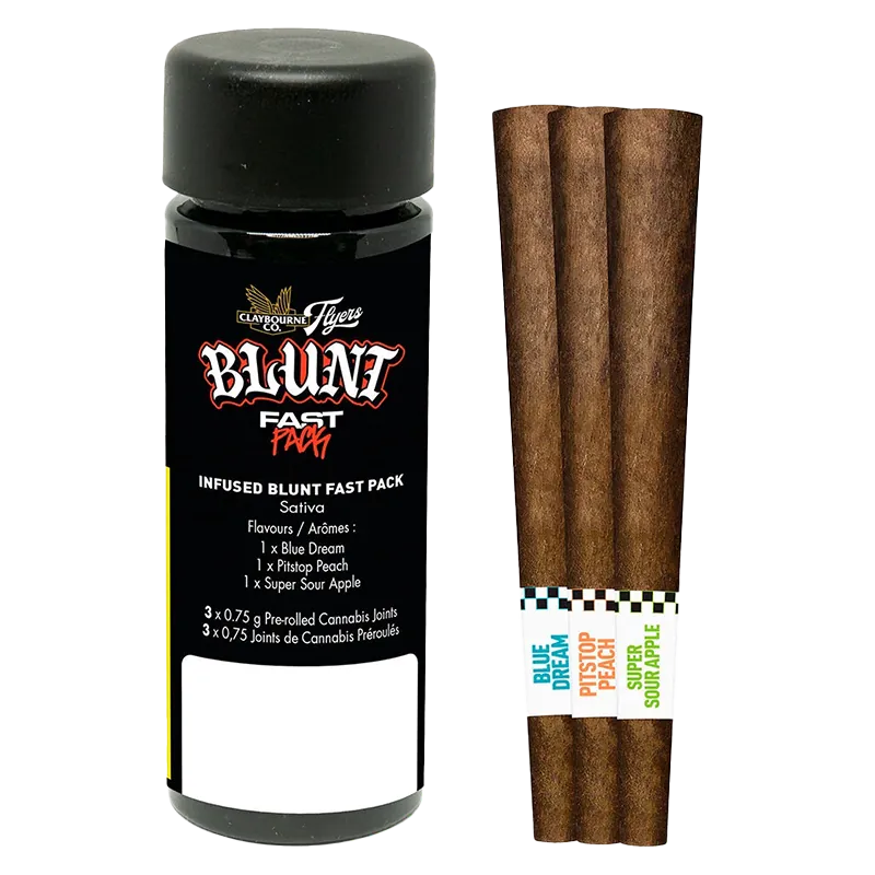 Claybourne 2.25 g Flyers Fast Pack Blunt Infused PR 3 x 0.75 g Pre-Rolls