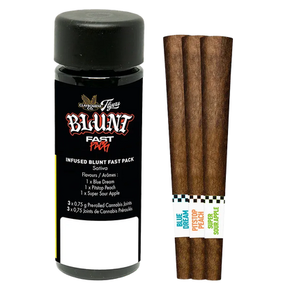 Claybourne 2.25 g Flyers Fast Pack Blunt Infused PR 3 x 0.75 g Pre-Rolls