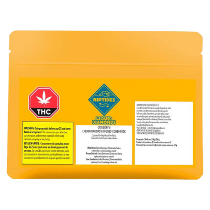 Riptides 2.4 g Category 6 Liquid Diamonds Combo Pack Infused PR 6 x 0.4 g Pre-Rolls