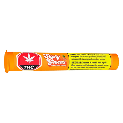 Sticky Greens 1.5 g Blood Orange Mosa Diamond Coated Infused PR 3 x 0.5 g Pre-Rolls