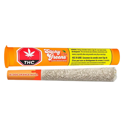 Sticky Greens 1.5 g Blood Orange Mosa Diamond Coated Infused PR 3 x 0.5 g Pre-Rolls