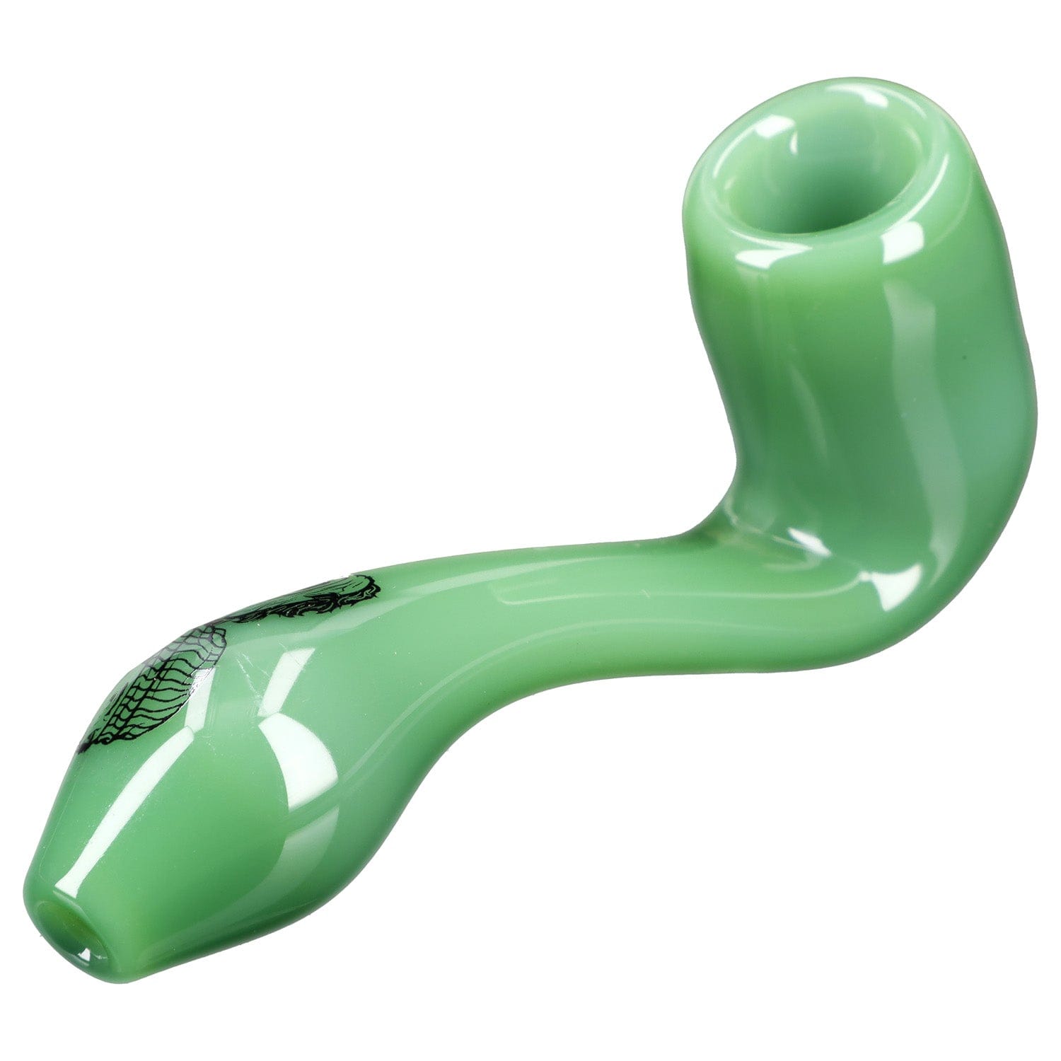 Famous X Each Famous X Sherlock Pipe - Milky Jade Glass | Canna Cabana Handpipes