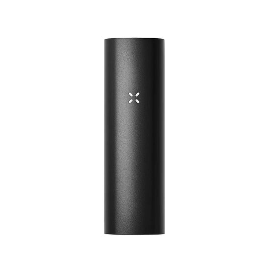 Front view of the black Pax 3 - Complete Kit, showcasing its sleek, cylindrical design against a plain white background.
