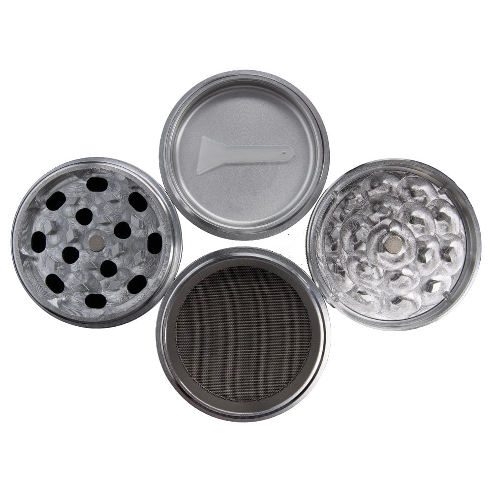 Puff Puff Pass Each Puff Pass 4pc Grinder Silver: Lowest Price | Canna Cabana Grinders