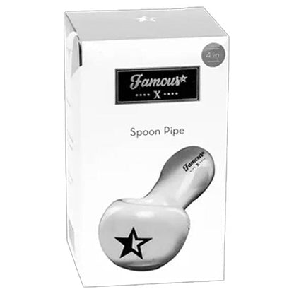 Famous X Each Famous X Handcrafted Glass Spoon Pipe Online - 4in. White Handpipes