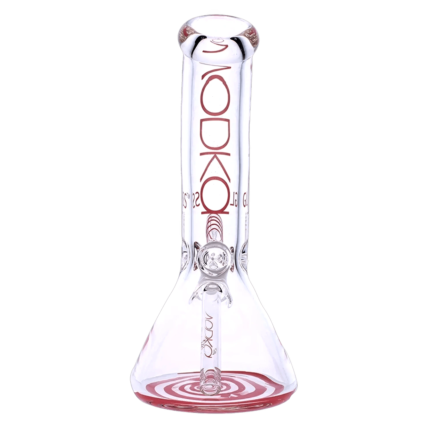 Vodka Each Vodka 9mm Bent Neck Water Pipe - Red - 12in. Bongs