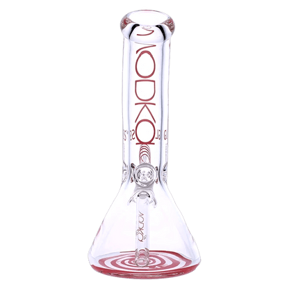 Vodka Each Vodka 9mm Bent Neck Water Pipe - Red - 12in. Bongs