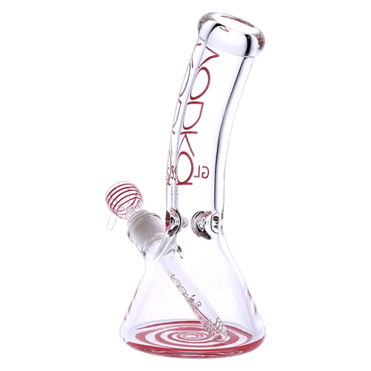 Vodka Each Vodka 9mm Bent Neck Water Pipe - Red - 12in. Bongs