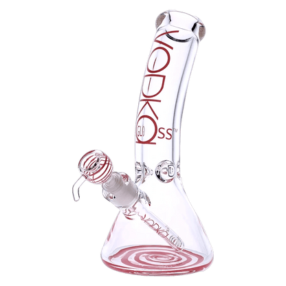 Vodka Each Vodka 9mm Bent Neck Water Pipe - Red - 12in. Bongs