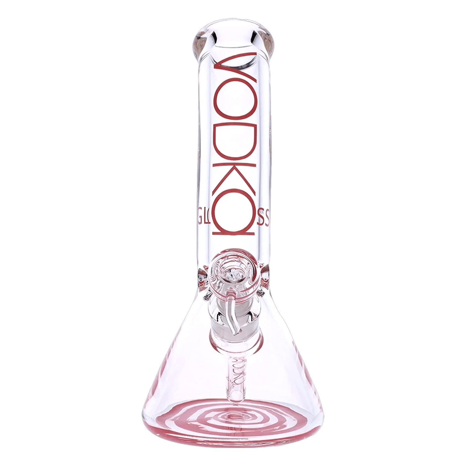 Vodka Each Vodka 9mm Bent Neck Water Pipe - Red - 12in. Bongs