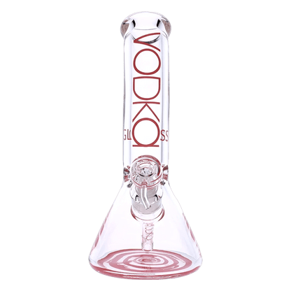 Vodka Each Vodka 9mm Bent Neck Water Pipe - Red - 12in. Bongs