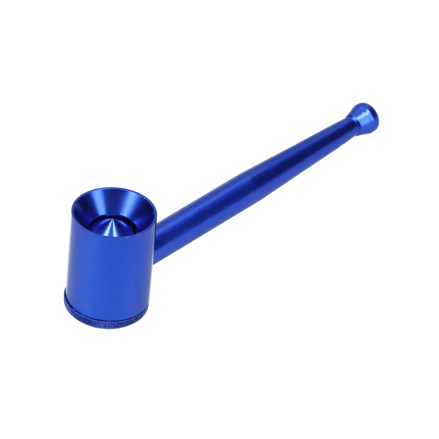 Valiant EACH Valiant Metal Pipe w/ Bottom Screw Bowl - Blue Handpipes