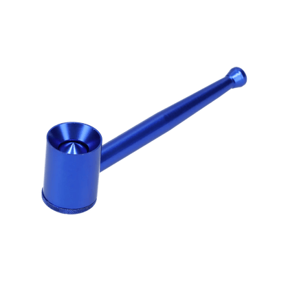 Valiant EACH Valiant Metal Pipe w/ Bottom Screw Bowl - Blue Handpipes