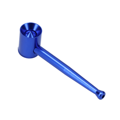 Valiant EACH Valiant Metal Pipe w/ Bottom Screw Bowl - Blue Handpipes