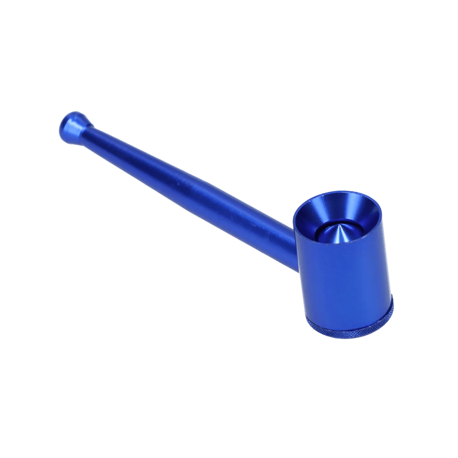 Valiant EACH Valiant Metal Pipe w/ Bottom Screw Bowl - Blue Handpipes